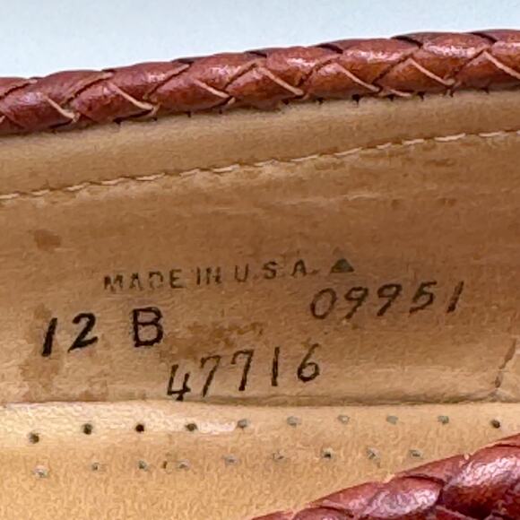 ALLEN EDMONDS Maxfield Brown Leather Tassel 12B Men\'s Dress Shoes Loafers main image 6